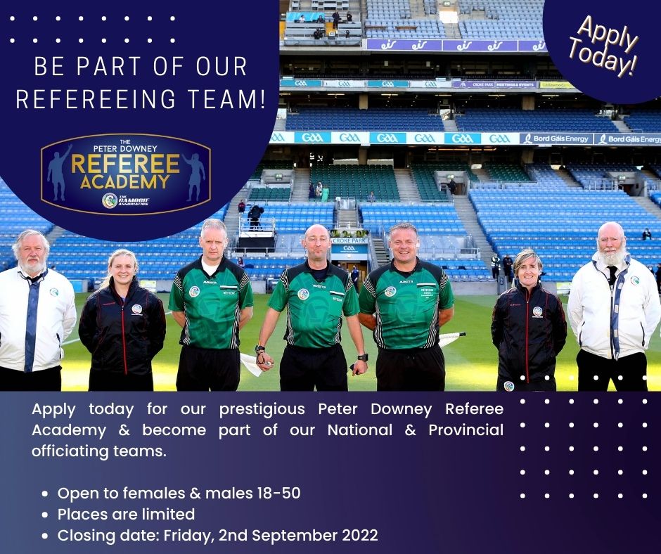 4th Peter Downey Referee Academy Application process now open!