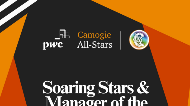 2023 PwC Camogie Soaring Stars and Camogie Manager of the Year Winners.